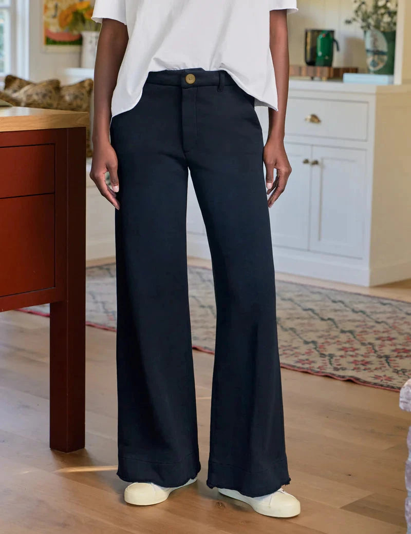 Riley Wide Leg Trouser Sweatpant British Royal Navy Pants - Trousers Frank & Eileen 