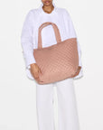 Large Metro Tote Deluxe Dusty Rose Tote & Satchel MZ Wallace 
