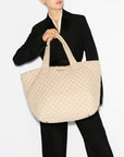 Large Metro Tote Deluxe Buff Tote & Satchel MZ Wallace 