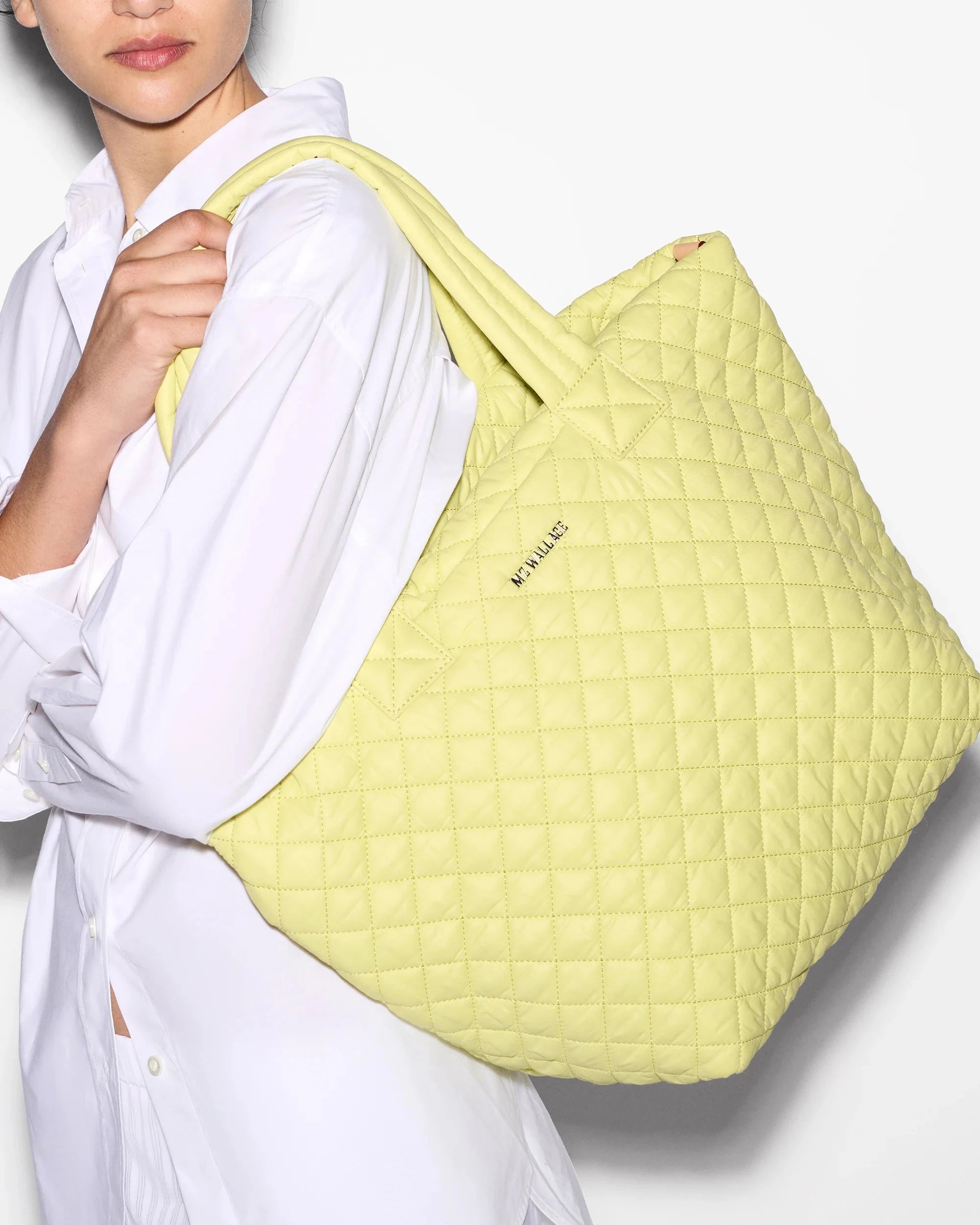 Medium Metro Tote Deluxe Celery Tote & Satchel MZ Wallace 