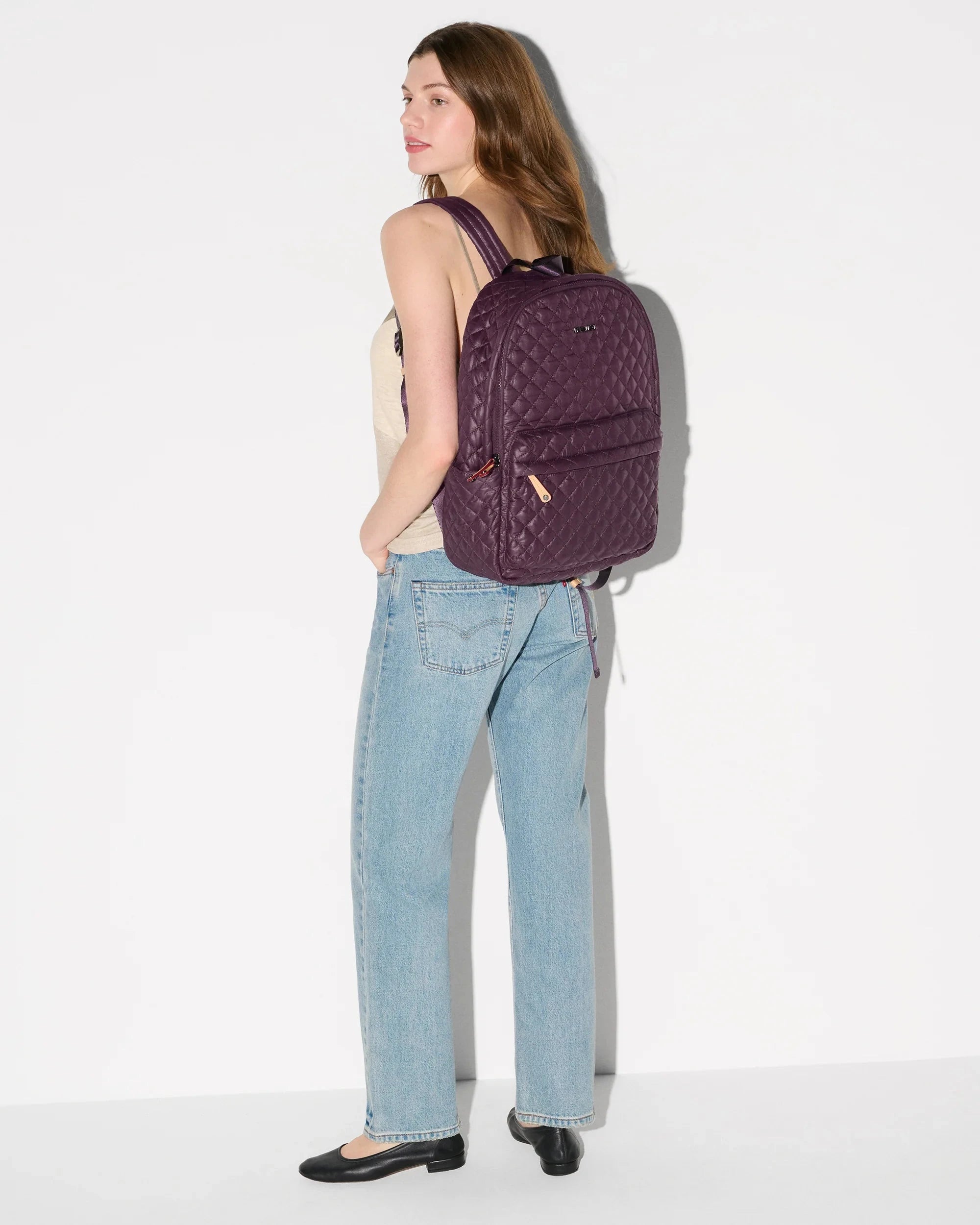 Metro Backpack Deluxe Raisin Backpack MZ Wallace 