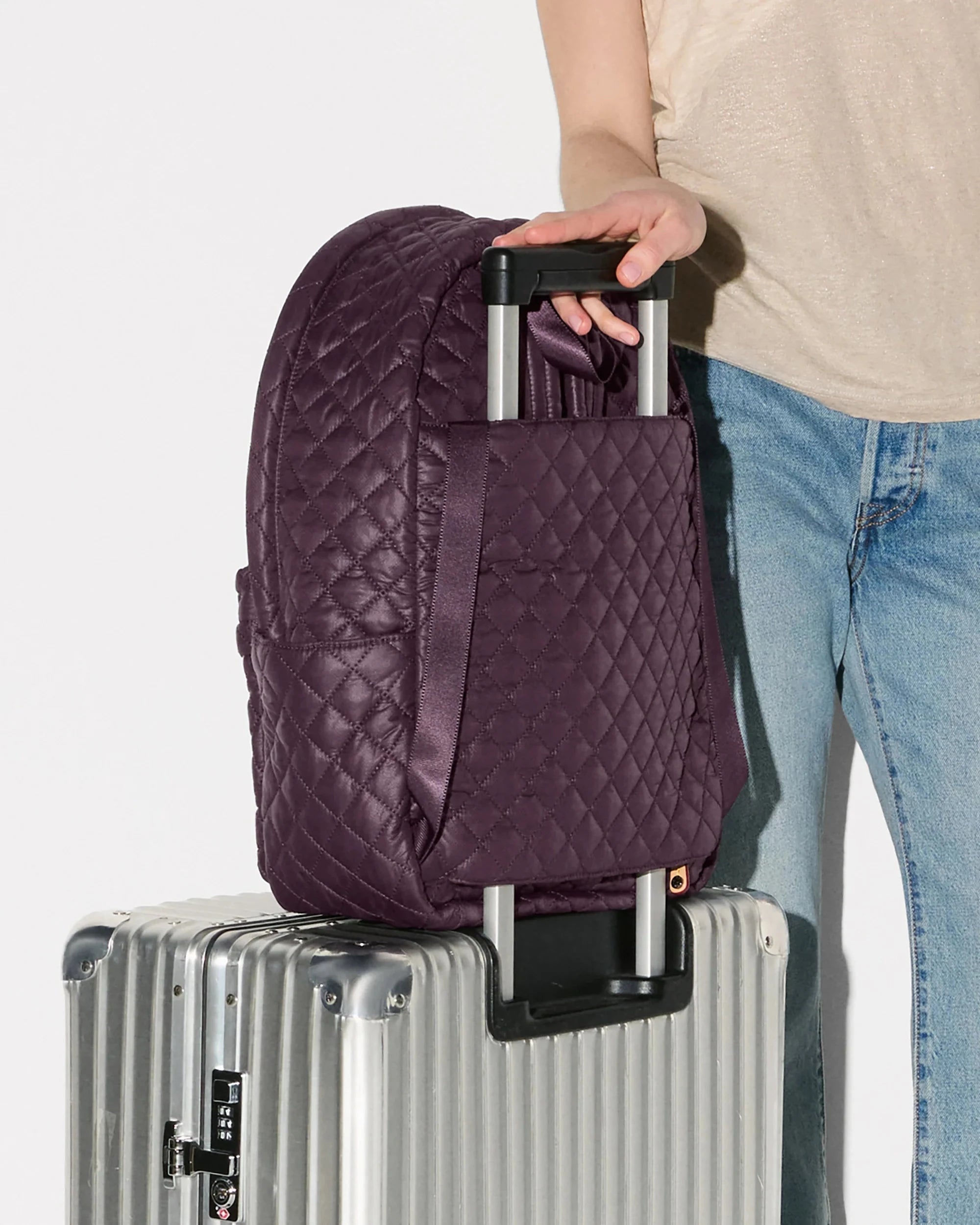 Metro Backpack Deluxe Raisin Backpack MZ Wallace 