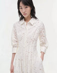 Jazz Embroidered Pintuck Midi Dress White Dresses - Midi Simkhai 