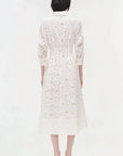 Jazz Embroidered Pintuck Midi Dress White Dresses - Midi Simkhai 