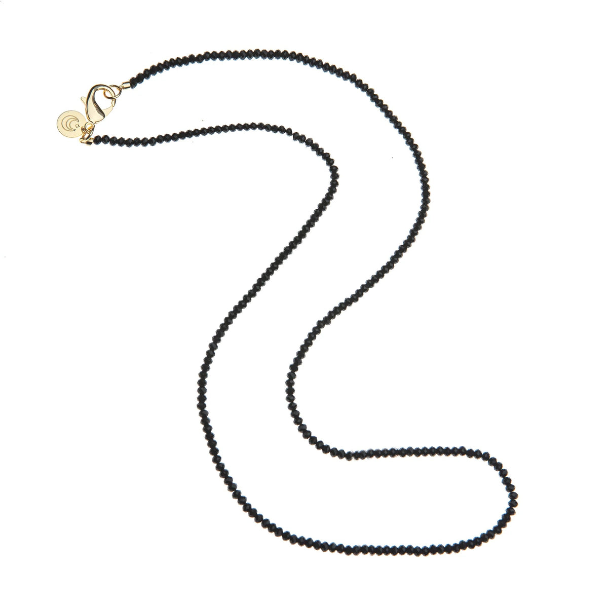 Double Wrap Diamond Cut Beaded Necklace Onyx Necklaces Jane Win 