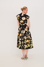 Octavia Dress Lockwood Flora Black Dresses - Midi Cara Cara 