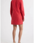 Ireland Long Sleeve Utility Dress Washed Red Dresses - Short Frank & Eileen 
