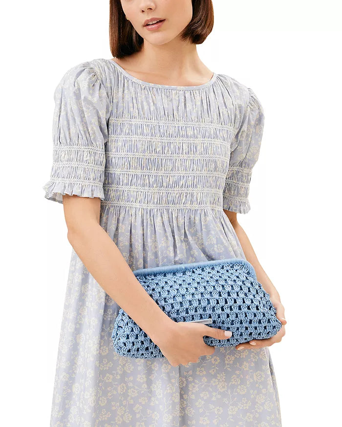 Trudie Natural Frame Clutch Light Blue Handbags - Clutch Loeffler Randall 