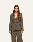 Chamberlain Sequined Blazer Beige/Black/Gold Flower Sequin