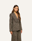 Chamberlain Sequined Blazer Beige/Black/Gold Flower Sequin