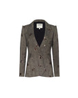 Chamberlain Sequined Blazer Beige/Black/Gold Flower Sequin Jackets - Blazers L'Agence 