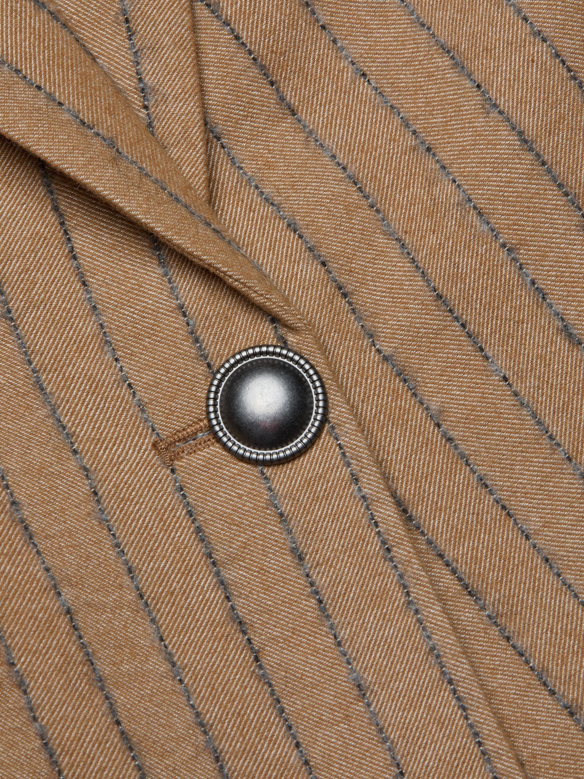 Chamberlain Pinstripe Blazer Tan/Charcoal Jackets - Blazers L'Agence 