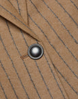 Chamberlain Pinstripe Blazer Tan/Charcoal Jackets - Blazers L'Agence 
