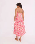 Rahi Midi Dress Celeste Spot Red Dresses - Midi Cara Cara 
