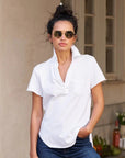 Charlotte Perfect Polo White Top - Polo Frank & Eileen 