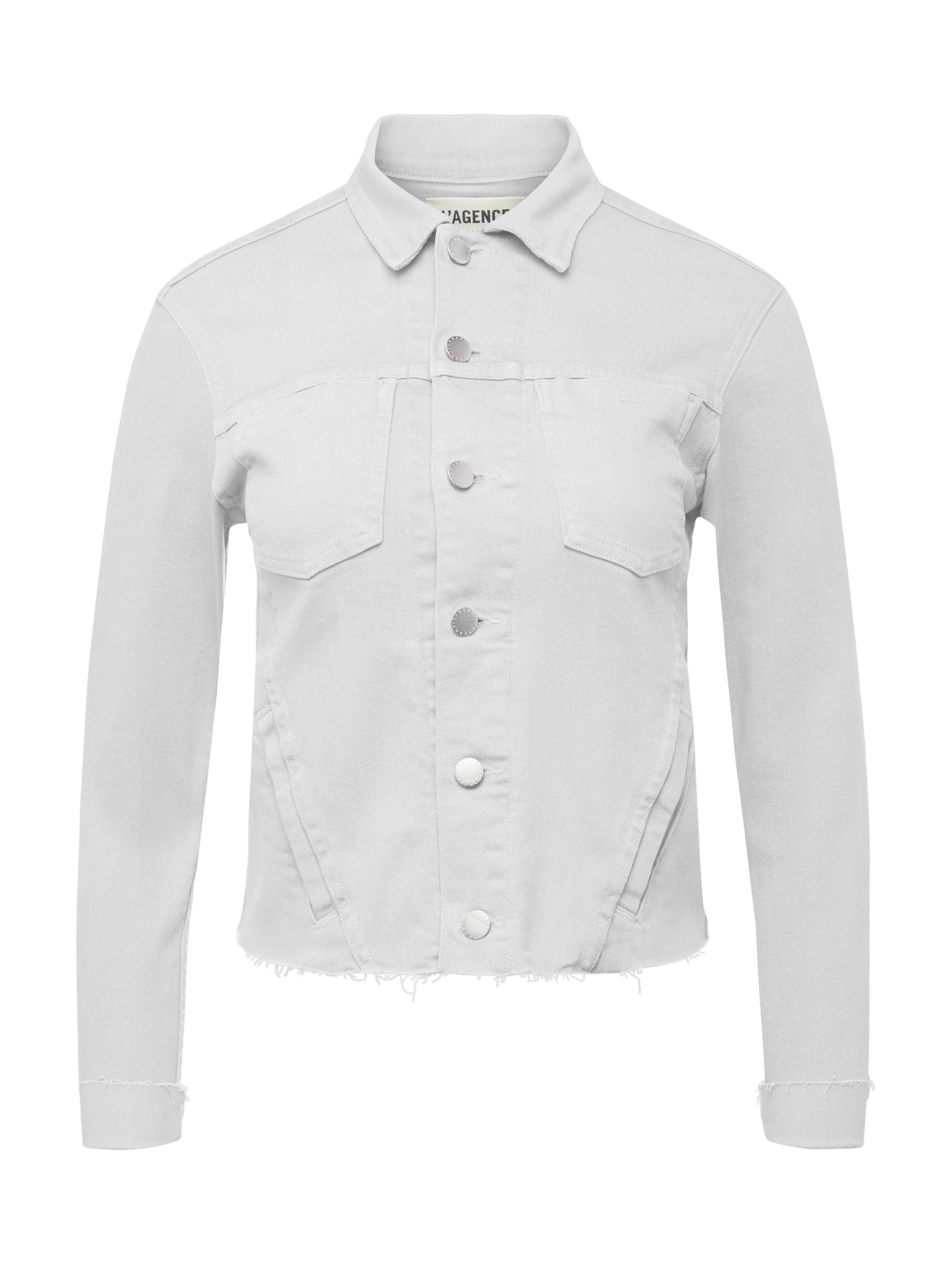 Janelle Slim Raw Jacket Blanc Jackets - Denim L'Agence 