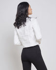 Janelle Slim Raw Jacket Blanc Jackets - Denim L'Agence 