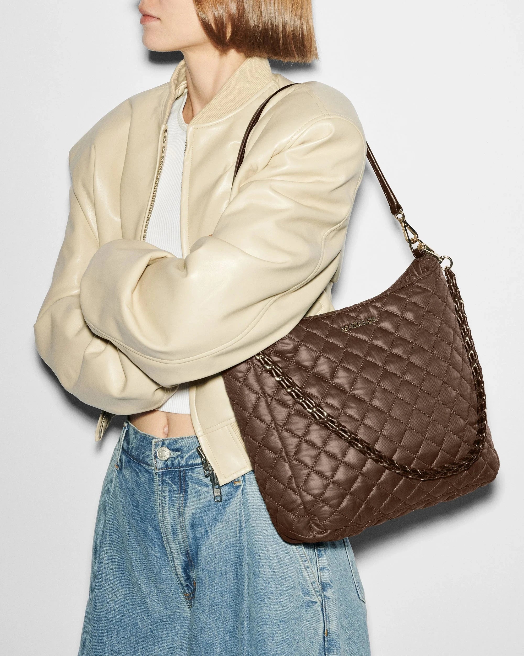Crosby Hobo Walnut Tote & Satchel MZ Wallace 