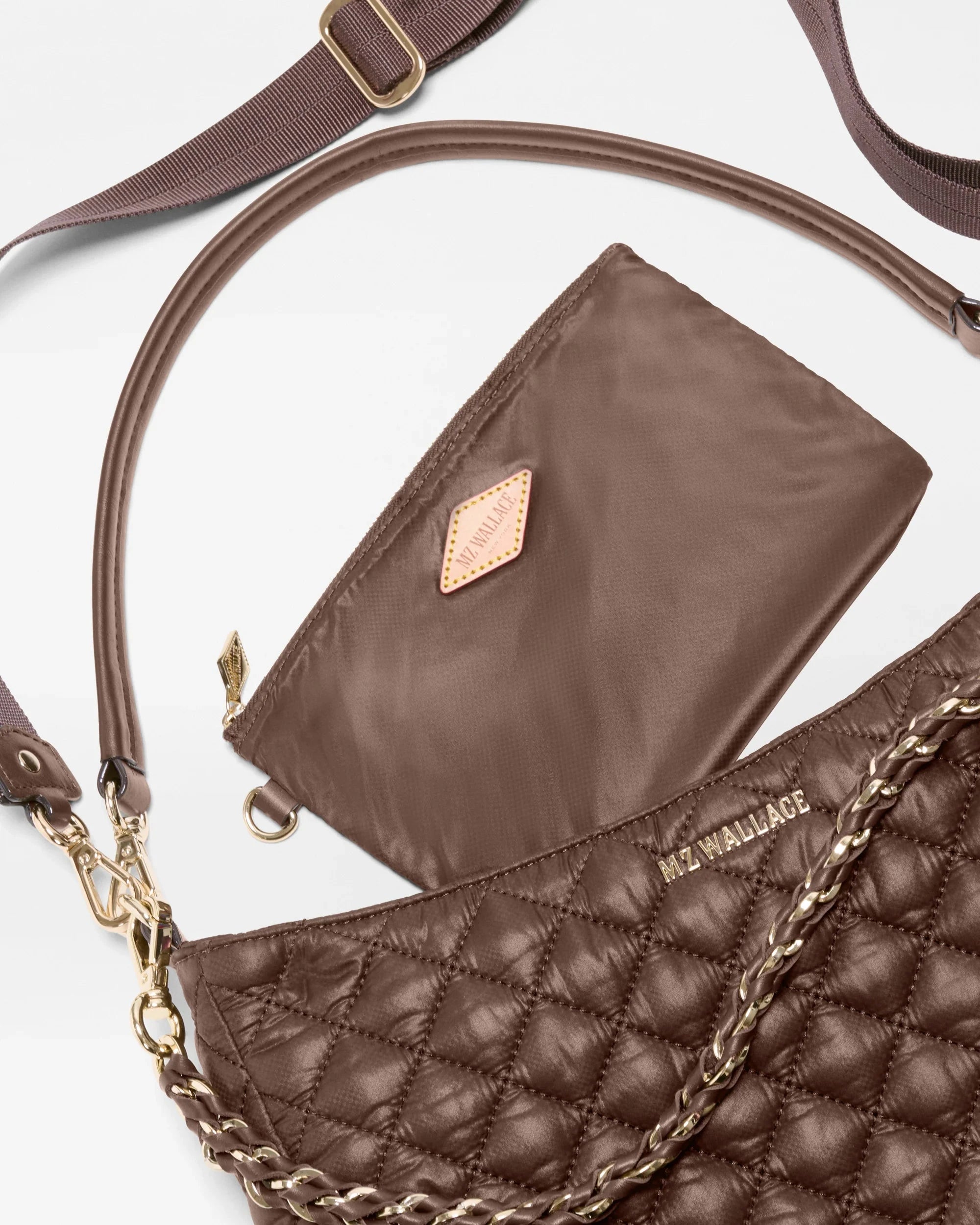 Crosby Hobo Walnut Tote & Satchel MZ Wallace 