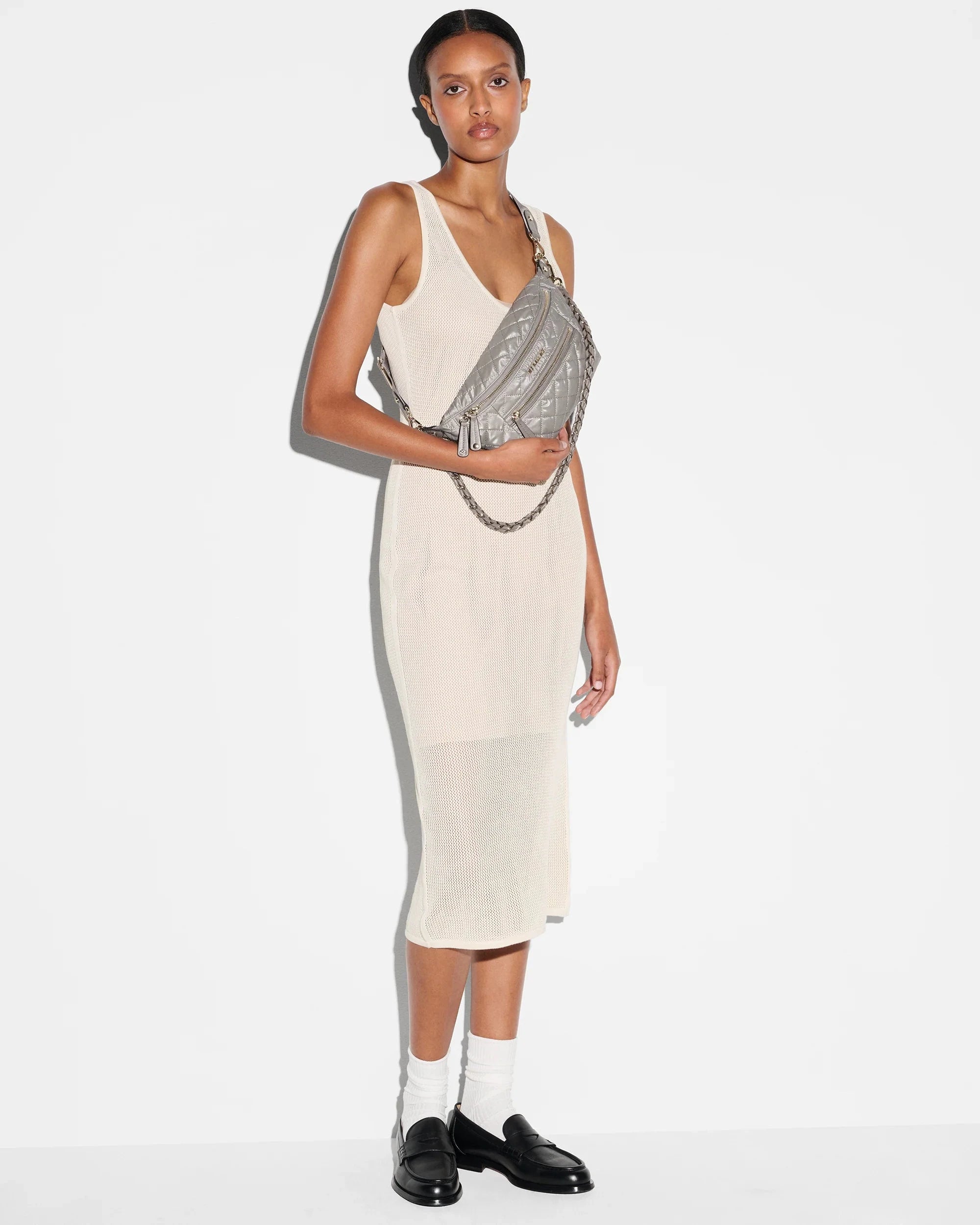 Small Crosby Sling Sable Pearl Metallic Crossbody MZ Wallace 