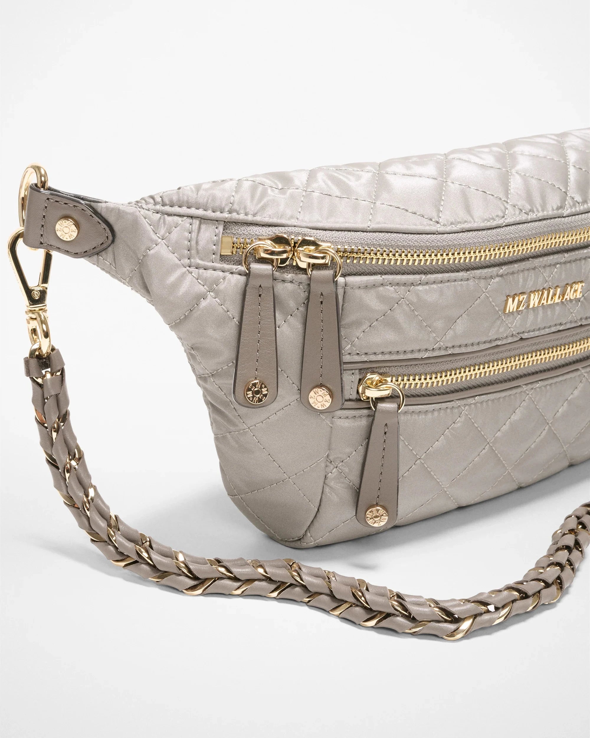 Small Crosby Sling Sable Pearl Metallic Crossbody MZ Wallace 