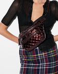 Small Crosby Sling Bordeaux Lacquer Crossbody MZ Wallace 