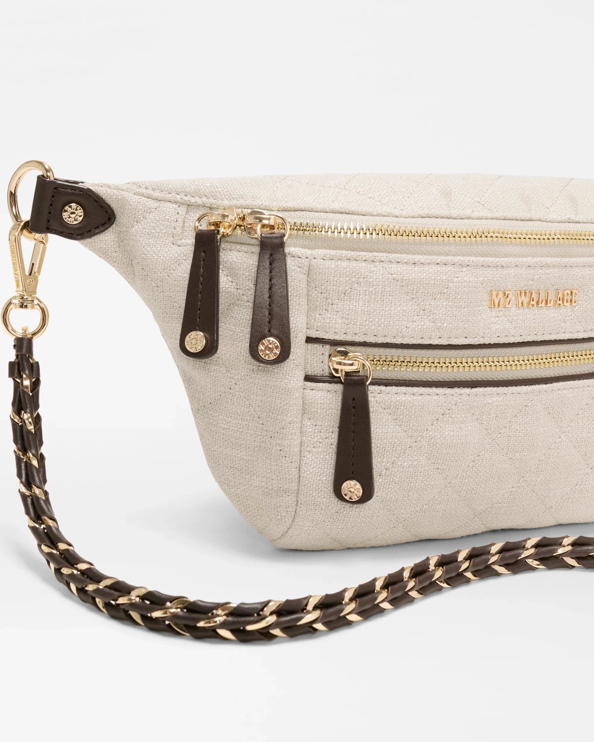 Small Crosby Sling Sandy Linen Crossbody MZ Wallace 