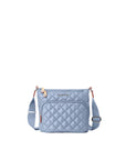 mz wallace Metro Scout Crossbody Deluxe Stone Blue on a grey background