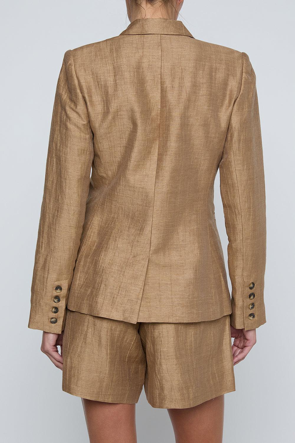 Colin Double Breasted Blazer Latte Jackets - Blazers L'Agence 