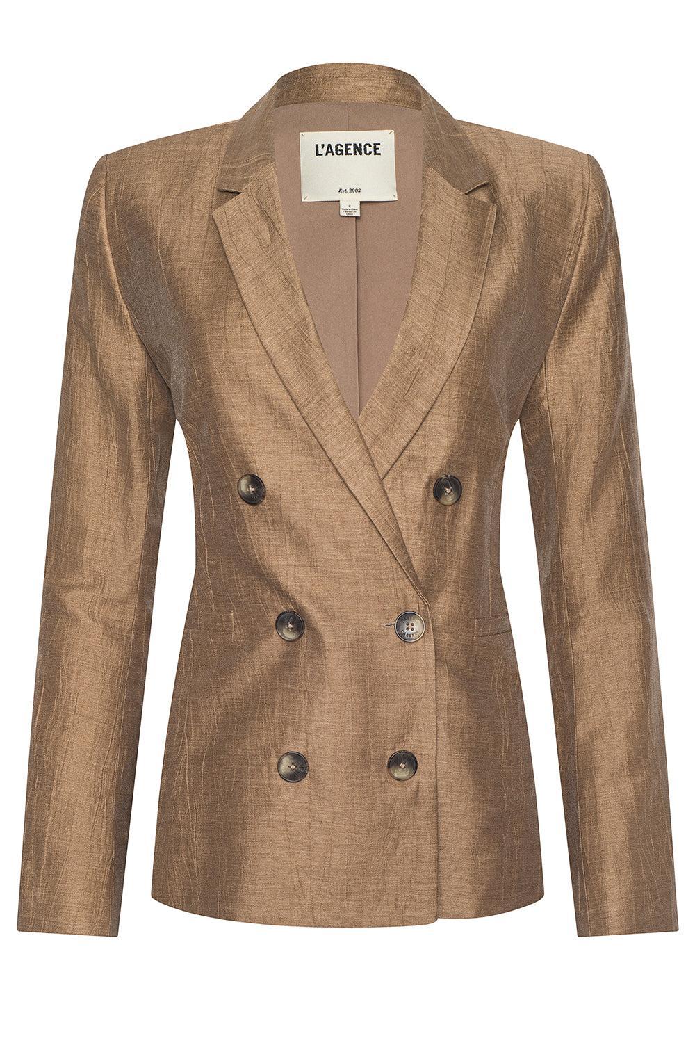 Colin Double Breasted Blazer Latte Jackets - Blazers L'Agence 