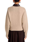 Zofia Zip Front Wool Cardigan Oatmeal Sweater - Cardigans Simkhai 