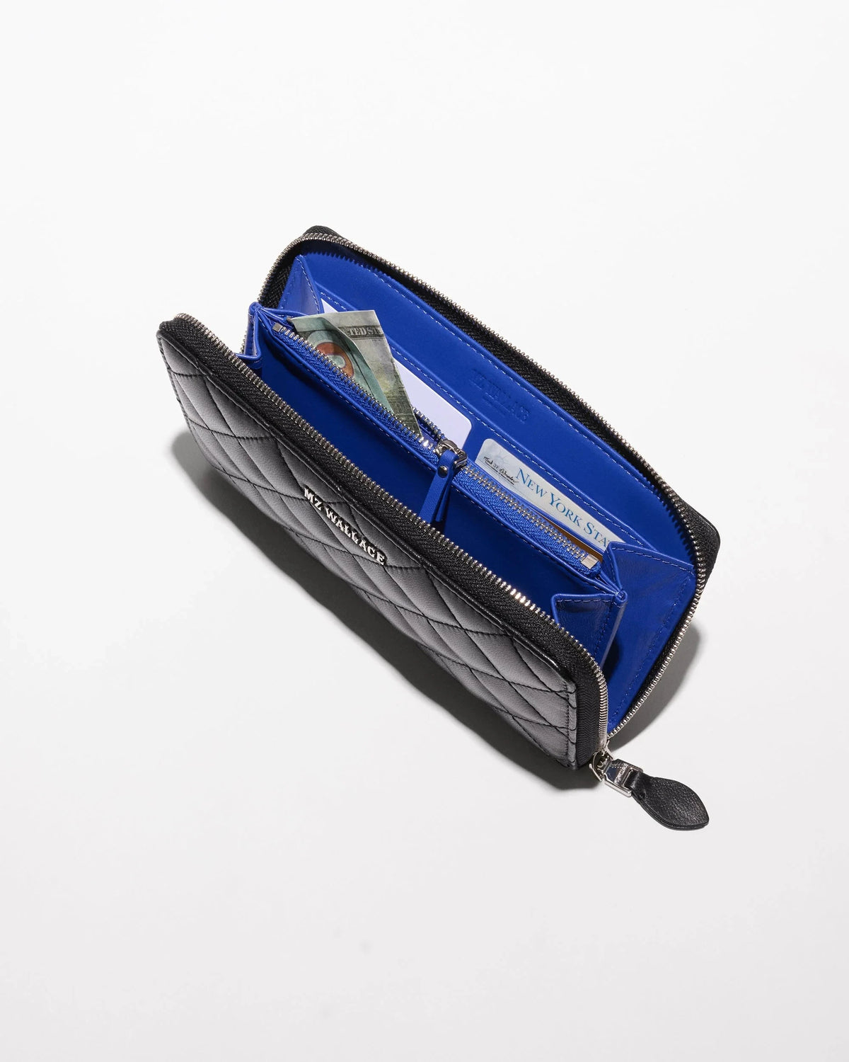 Long Zip Round Wallet Black Wallets MZ Wallace 