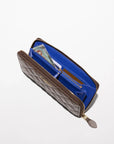 Long Zip Round Wallet Chestnut Brown Wallets MZ Wallace 