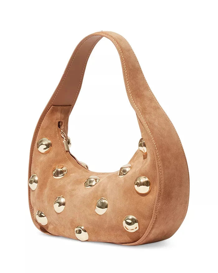 Finn Studded Suede Shoulder Bag Camel Hobo & Shoulder Simkhai 