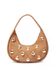Finn Studded Suede Shoulder Bag Camel Hobo & Shoulder Simkhai 