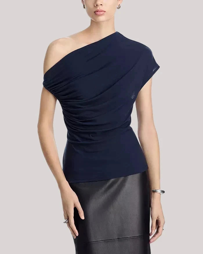 Halle Tee Night Blue Tops - Blouses A.L.C 