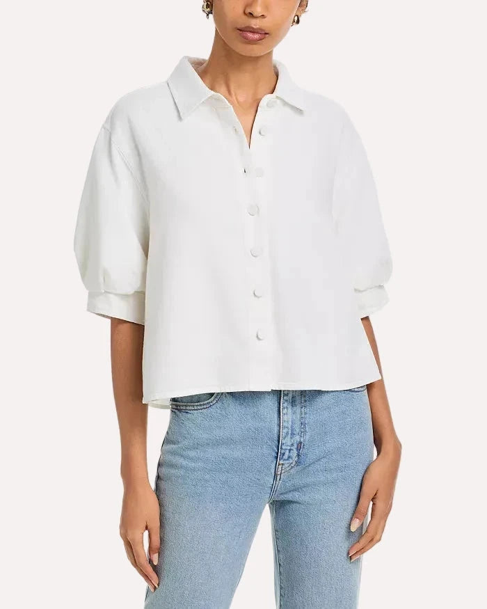 Billow Sleeve Shirt White Tops - Blouses Frame 
