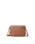 mz wallace Small Metro Tote Camera Bag Terracotta on a grey background