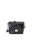 Medium Crosby Lock Crossbody Black Lacquer Crossbody MZ Wallace 