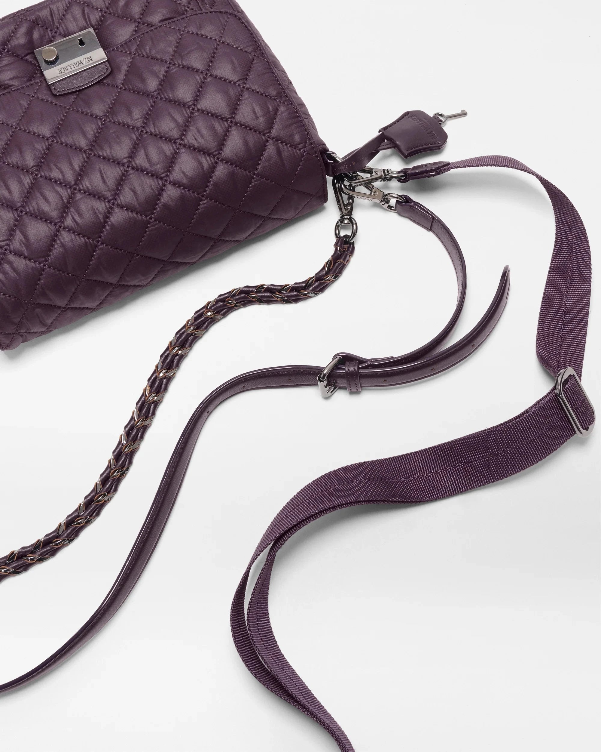 Medium Crosby Lock Crossbody Raisin Crossbody MZ Wallace 