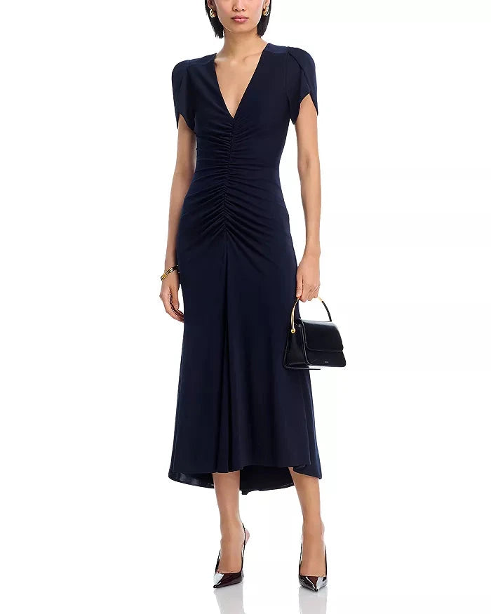 Aviva Dress Navy Dresses - Midi Cinq A Sept 