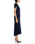 Aviva Dress Navy Dresses - Midi Cinq A Sept 
