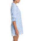 Freya Embroidered Linen Mini Dress Tidepool Dresses - Short Simkhai 