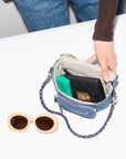 Micro Crosby Sling True Blue Denim Crossbody MZ Wallace 