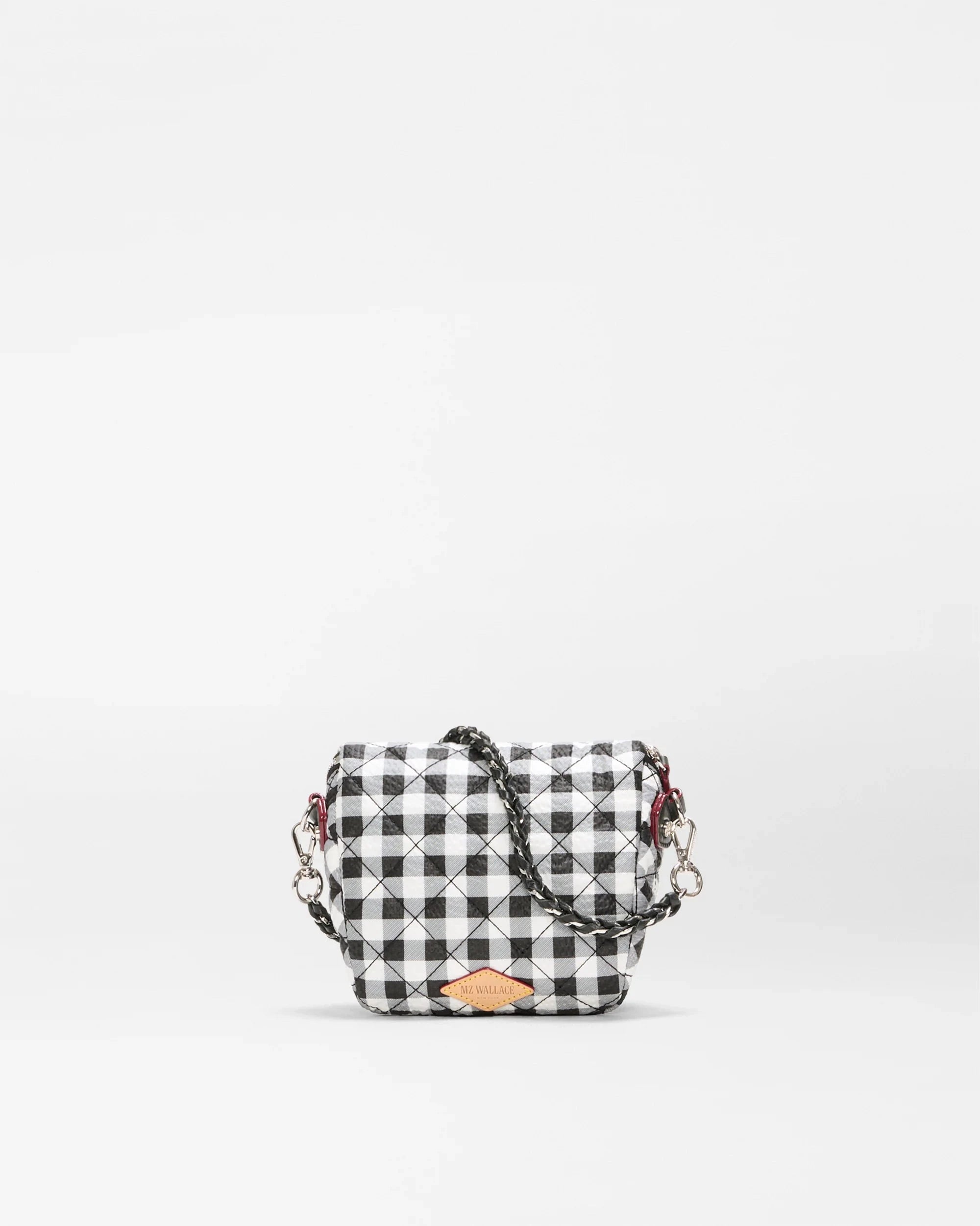 Micro Crosby Sling Black/White Gingham Crossbody MZ Wallace 
