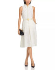 Kylo Belted Shirt Dress Ivory Dresses - Midi L'Agence 