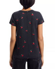 All Over Cherry Tee Black