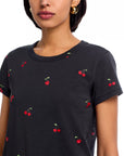 All Over Cherry Tee Black