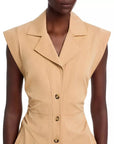 Orla Dress Khaki Dresses - Midi Veronica Beard 