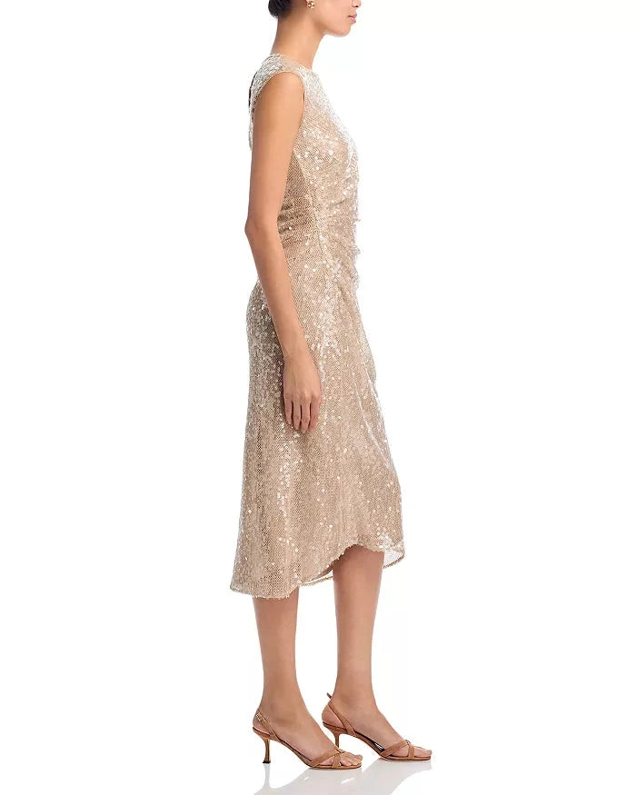 Kimberly dress Champagne Dresses - Midi Veronica Beard 